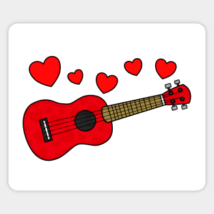 Valentines Ukulele Ukulelist Wedding Musician Sticker